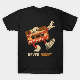 Retro Never Forget Cassette Tape Vintage T-Shirt